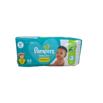 Pampers Baby-Dry Jumbo Size 2 Mini (62 Pack) – Overnight Dryness & Comfort | Kiddie Kloset